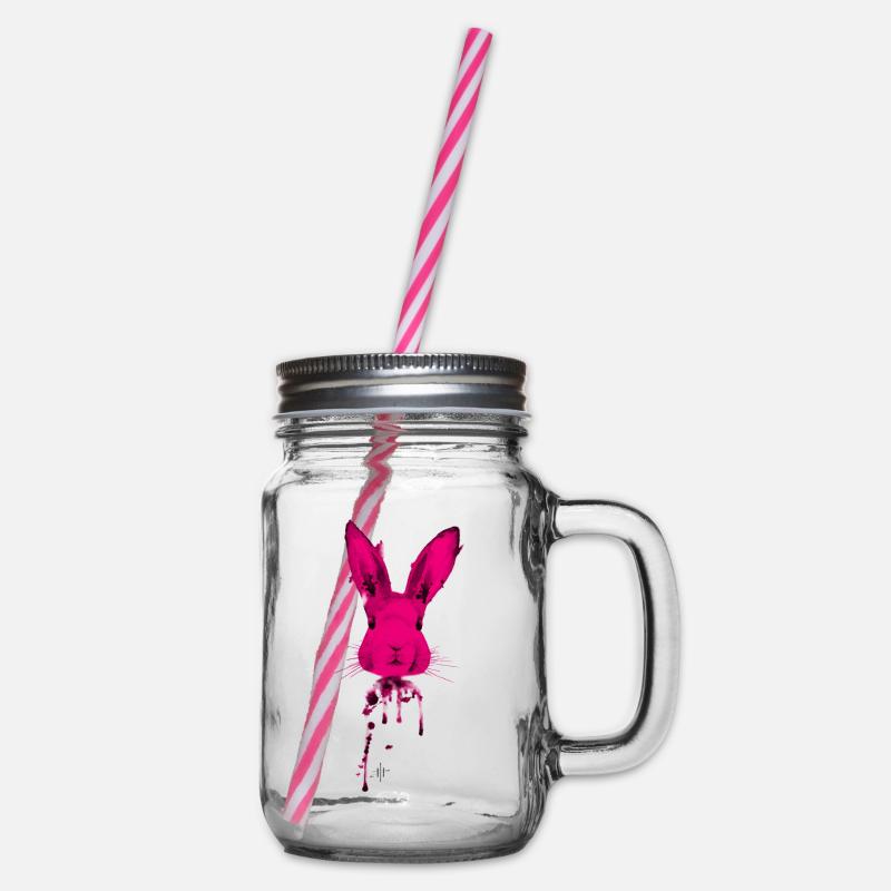 Lapin Rose - Bocal à boisson - transparent