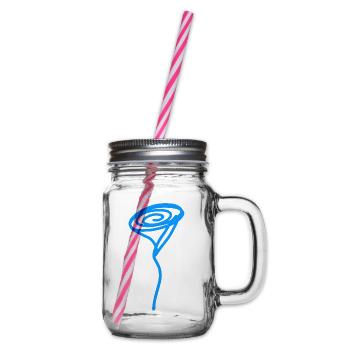 Blue Rose - Henkelglas mit Schraubdeckel - Klar - Rechts