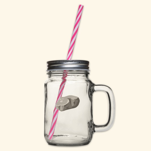 ShoneGames - Glass jar with handle and screw cap