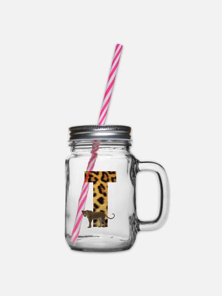 leopard t - Henkelglas mit Schraubdeckel - Klar