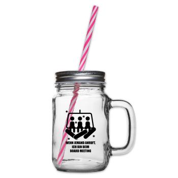 snowboard - Glass jar with handle and screw cap - clear - Right