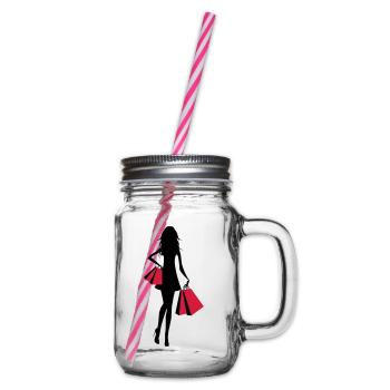 Shopping - Henkelglas mit Schraubdeckel - Klar - Rechts