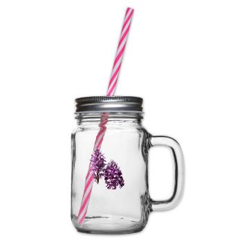The orchid is a native orchid - Glass jar with handle and screw cap - clear - Right