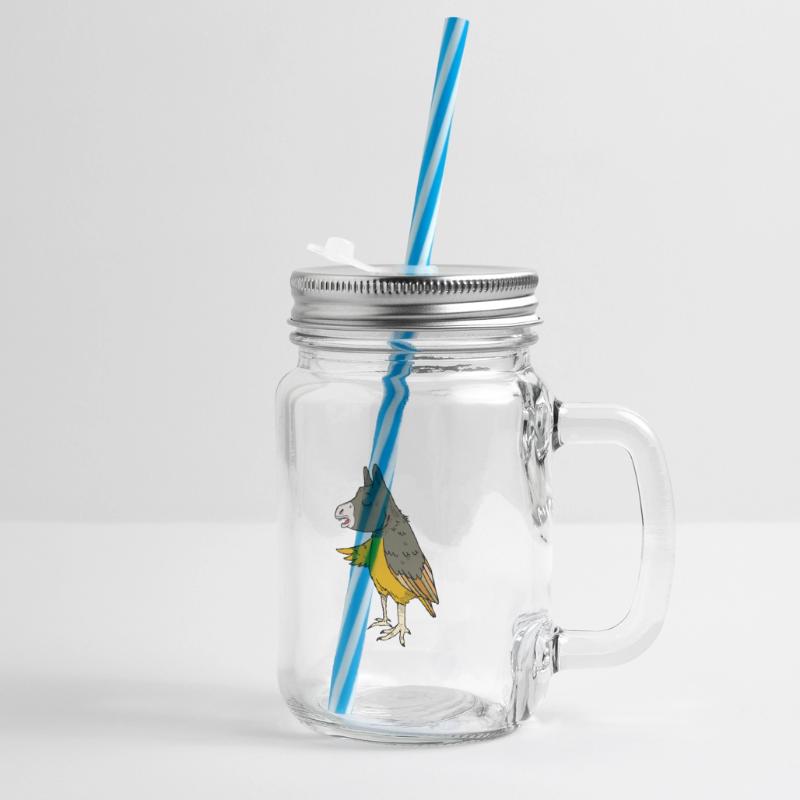 Esel oder Adler oder Vogel Eselvogel Henkelglas mit Schraubdeckel