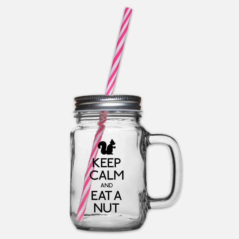 Keep Calm Eichhörnchen - Henkelglas mit Schraubdeckel - Klar