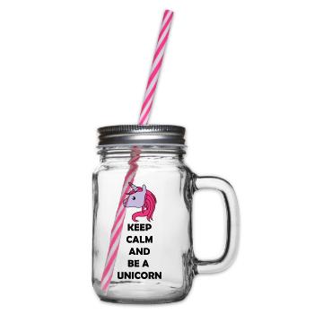 be_a_unicorn_02 - Henkelglas mit Schraubdeckel - Klar - Rechts