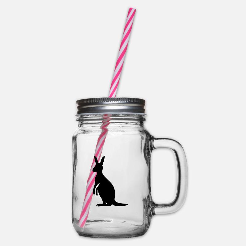 Känguru - Henkelglas mit Schraubdeckel - Klar
