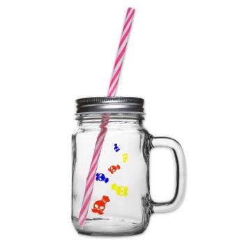 Chef Skeleton Chef - Glass jar with handle and screw cap - clear - Right
