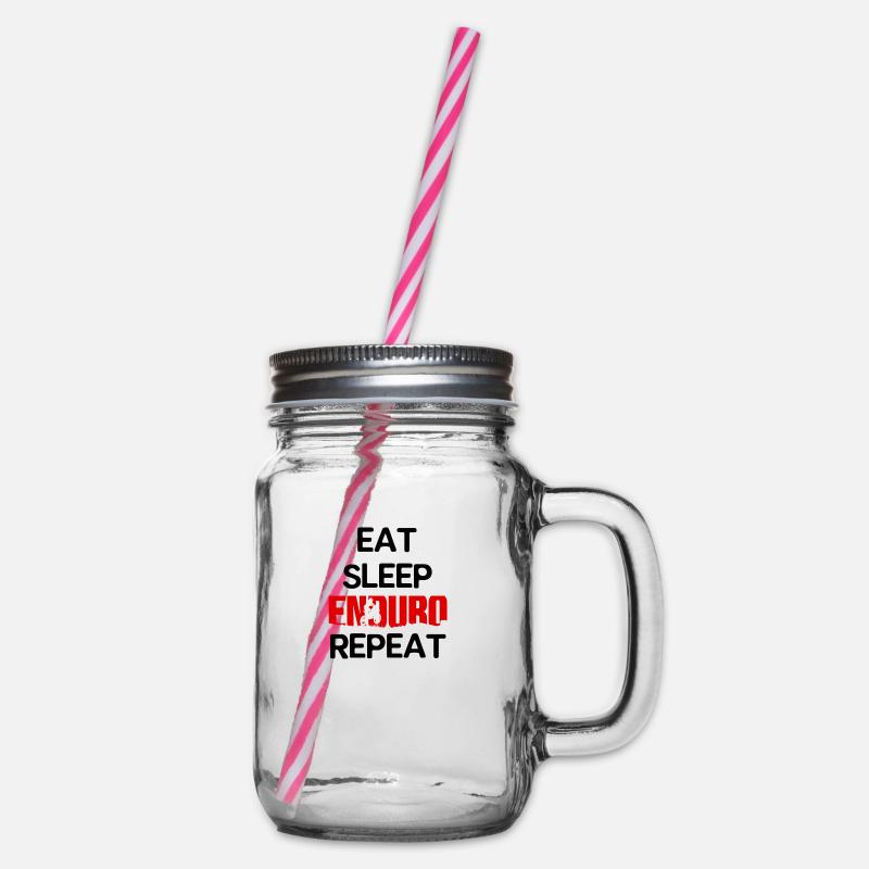 Enduro Eat sleep repeat - Bocal à boisson - transparent