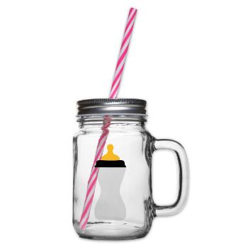 Baby bottles - Glass jar with handle and screw cap - clear - Right