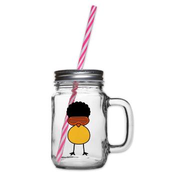 Funky Chick - Henkelglas mit Schraubdeckel - Klar - Rechts