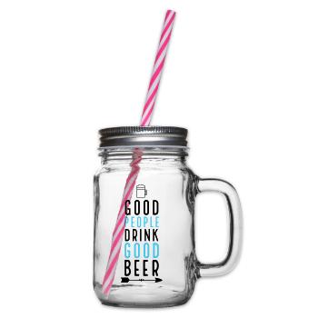 Bier - Henkelglas mit Schraubdeckel - Klar - Rechts