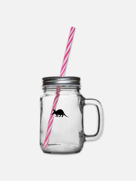 aardvark erdferkel2 - Henkelglas mit Schraubdeckel - Klar