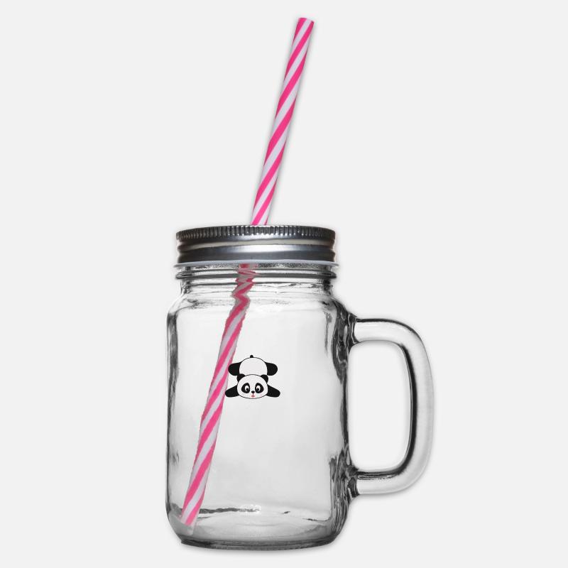 upps panda pandas panda tombe sur le nez - Bocal à boisson - transparent