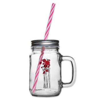 Illustration de fleurs de galets - Bocal à boisson - transparent - Droite