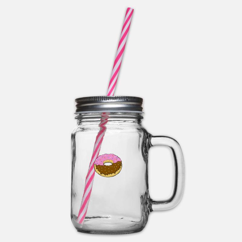Donut - Henkelglas mit Schraubdeckel - Klar