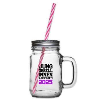 Junggesellinnenabschied 2025 Jga - Henkelglas mit Schraubdeckel - Klar - Rechts