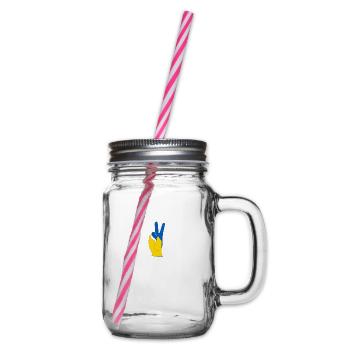 Ukraine - Henkelglas mit Schraubdeckel - Klar - Rechts