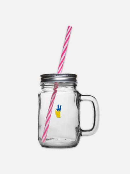 Ukraine - Henkelglas mit Schraubdeckel - Klar