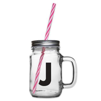 J - Glass jar with handle and screw cap - clear - Right