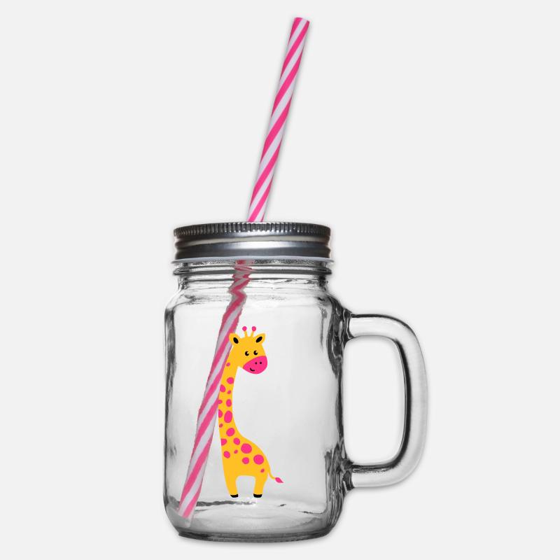 cute giraffe - Henkelglas mit Schraubdeckel - Klar