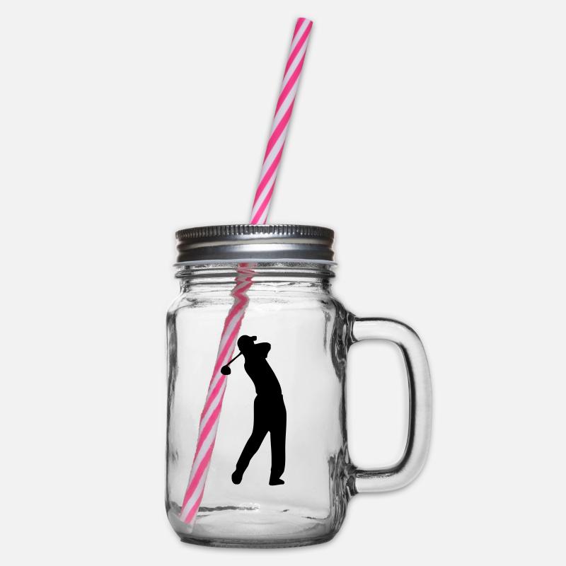 golf - Henkelglas mit Schraubdeckel - Klar