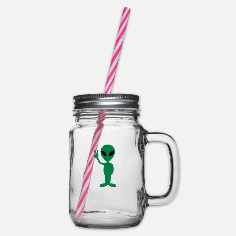 alien de paix - Bocal à boisson - transparent