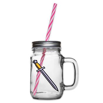Schwert - Henkelglas mit Schraubdeckel - Klar - Rechts