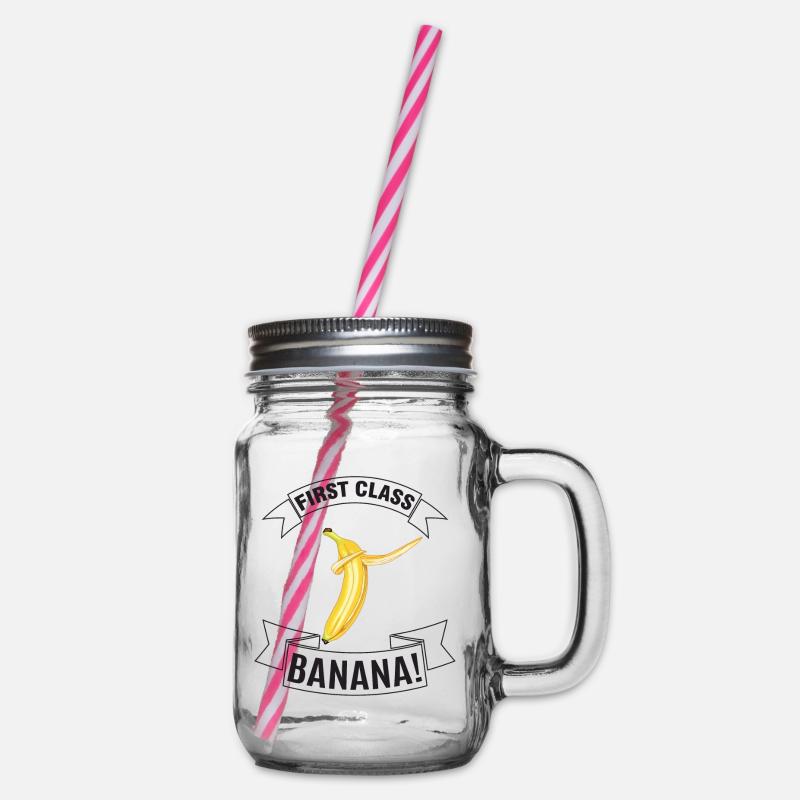 Déclaration: Première classe Banana - Couleur - Bocal à boisson - transparent