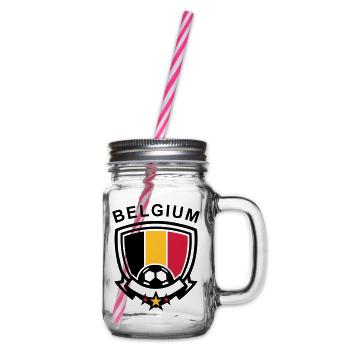 Football Emblem (Belgique) - Bocal à boisson - transparent - Droite
