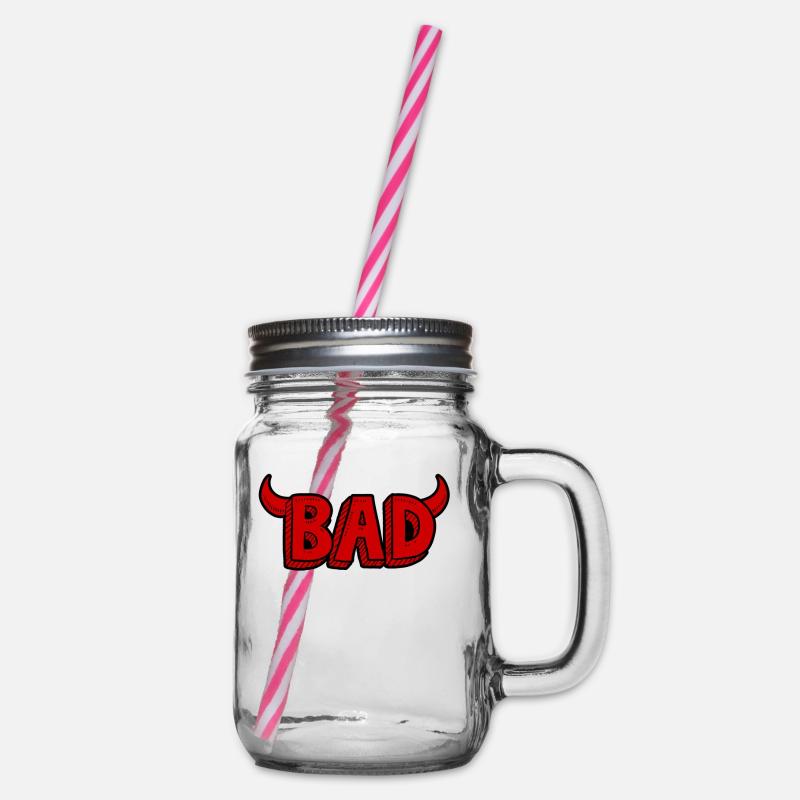 Bad oder böse - Henkelglas mit Schraubdeckel - Klar