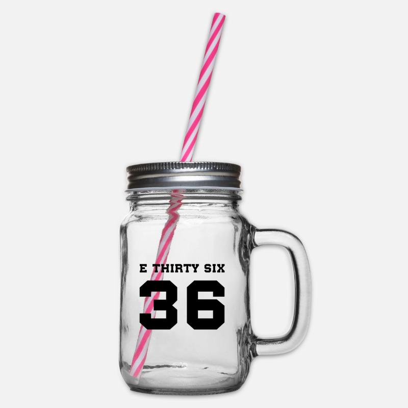 E36 E THIRTY SIX Schwarz - Henkelglas mit Schraubdeckel - Klar