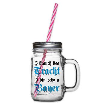 & Wiesn Tracht bayrisches Geschenk - Henkelglas mit Schraubdeckel - Klar - Rechts