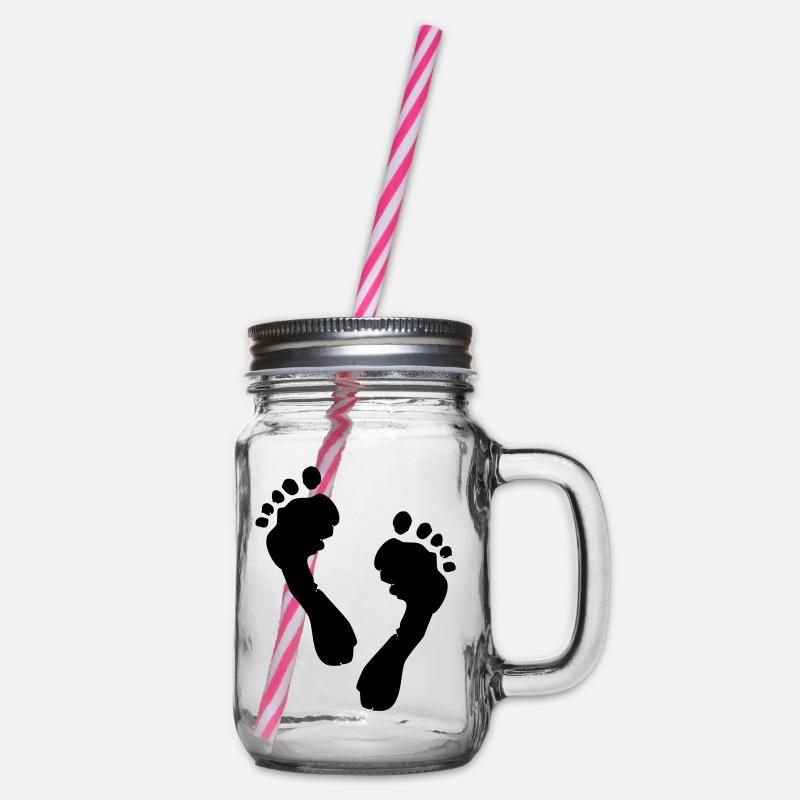 Silhouette des pieds - Bocal à boisson - transparent