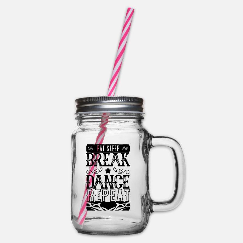 Breakdancing Breakdancer Tanz Geschenk Breakdance - Henkelglas mit Schraubdeckel - Klar