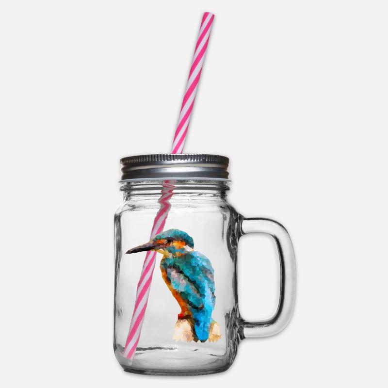 Eisvogel - Henkelglas mit Schraubdeckel - Klar