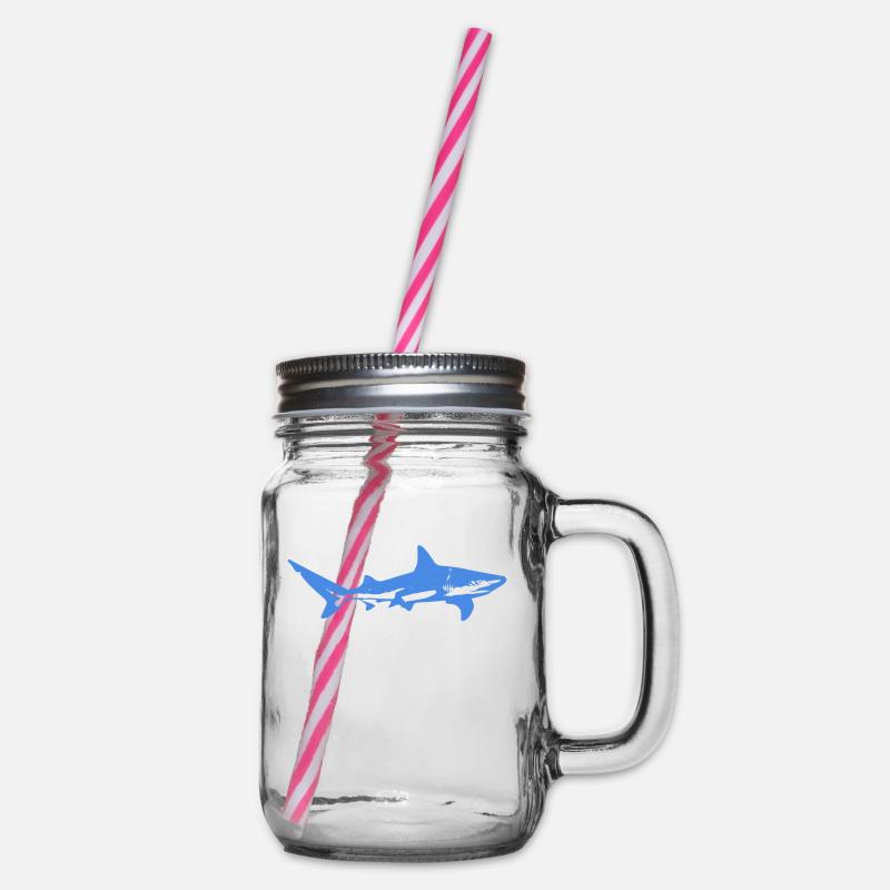 Requin bleu - Bocal à boisson - transparent