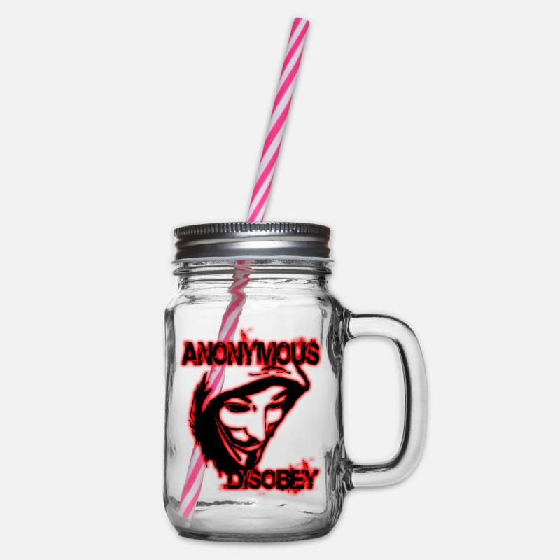 anonymous disobey - Bocal à boisson - transparent