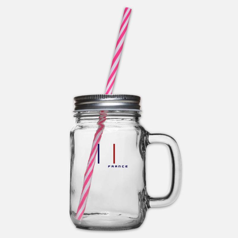 Drapeau Français patriote - Bocal à boisson - transparent
