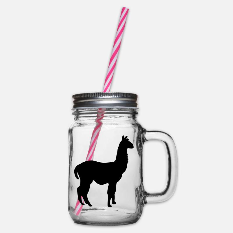 lama - Henkelglas mit Schraubdeckel - Klar