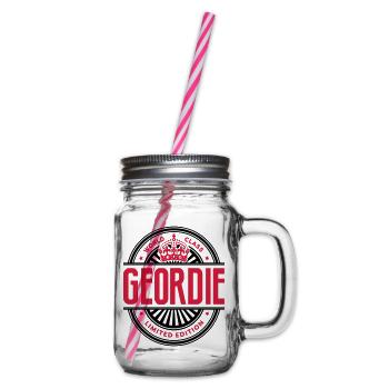 World class geordie limited edition best logo - Glass jar with handle and screw cap - clear - Right