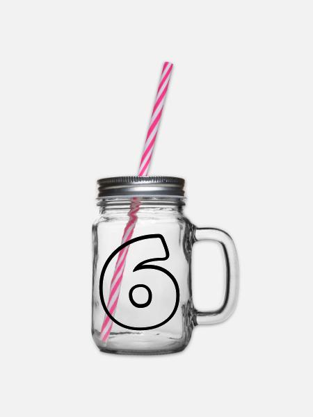 6 - Henkelglas mit Schraubdeckel - Klar