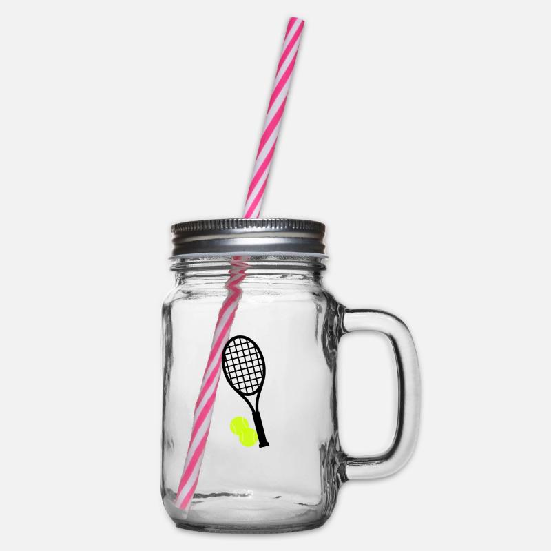 Conception de sport de tennis - Bocal à boisson - transparent
