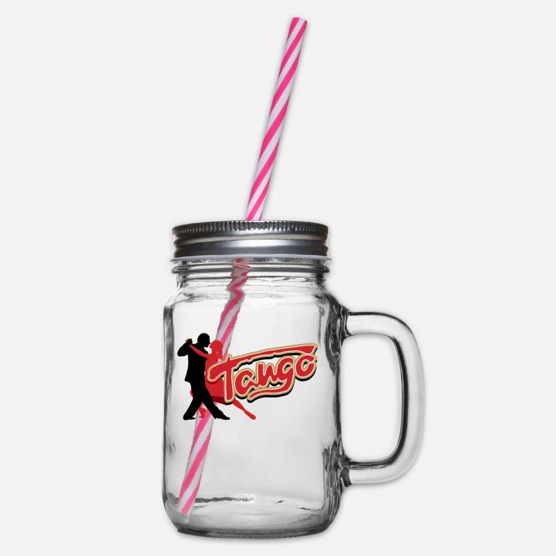 Tango, Tango Tänzer - Henkelglas mit Schraubdeckel - Klar