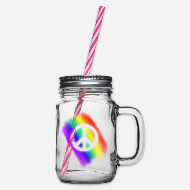 Rainbow Peace - Bocal à boisson - transparent