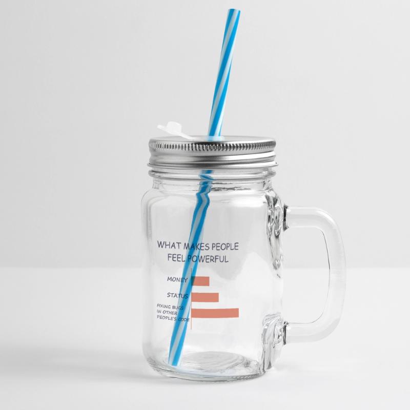 Computer Programmer Coders Software Engineer Gift Glass jar with handle and screw cap