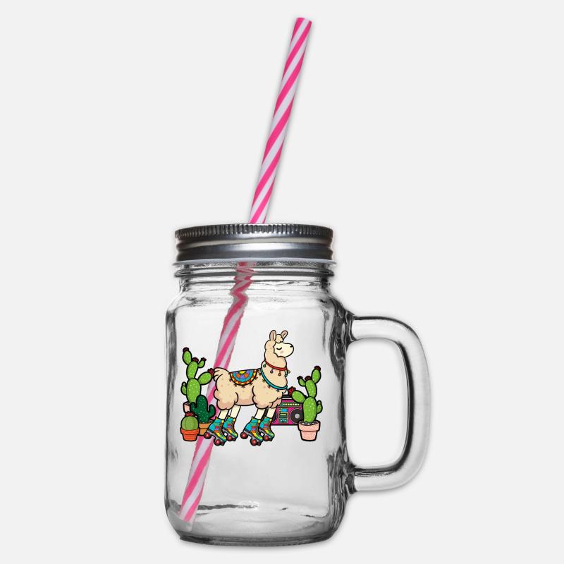 Lama Disco Roller Cactus - Bocal à boisson - transparent