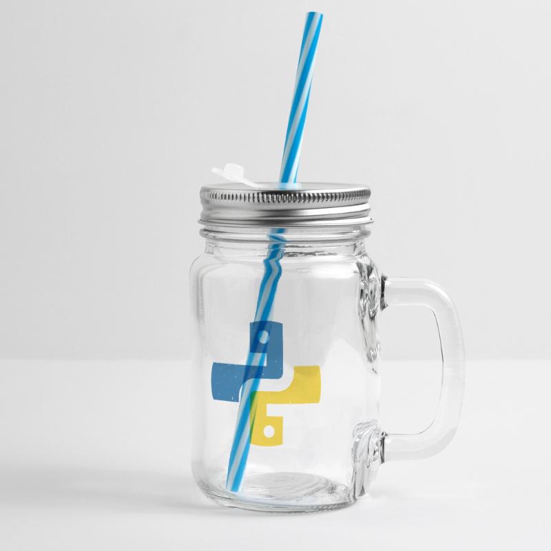 Python Programmiersprache Henkelglas mit Schraubdeckel