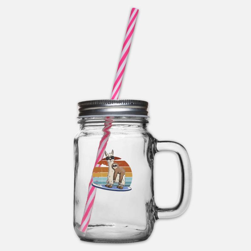 Surf Llama Sloth Stand Up Paddle Stand Up Paddle SUP - Bocal à boisson - transparent