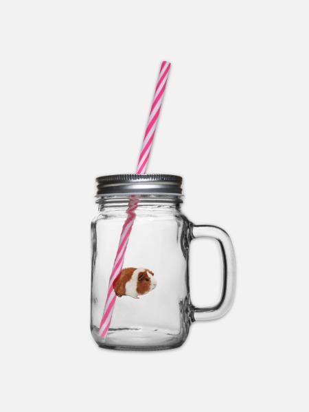 Hamster Meerschweinchen - Henkelglas mit Schraubdeckel - Klar